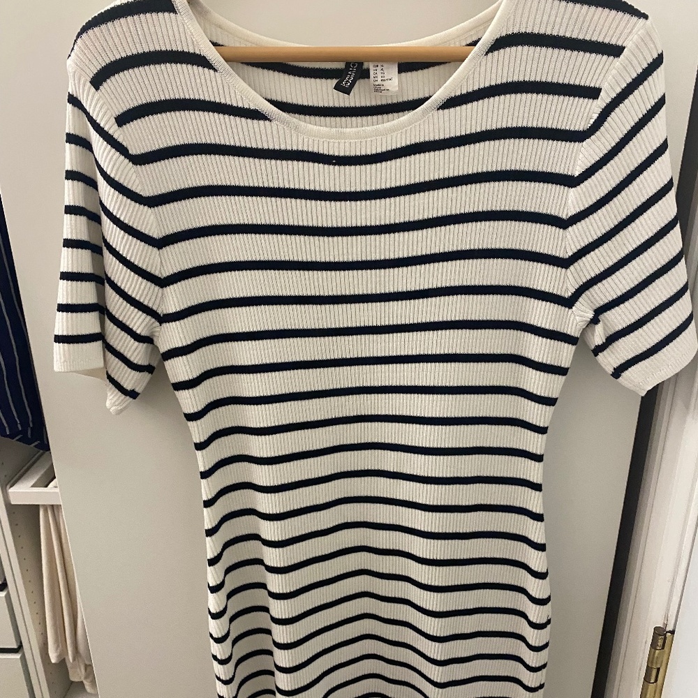 Black & white striped H&M Dress